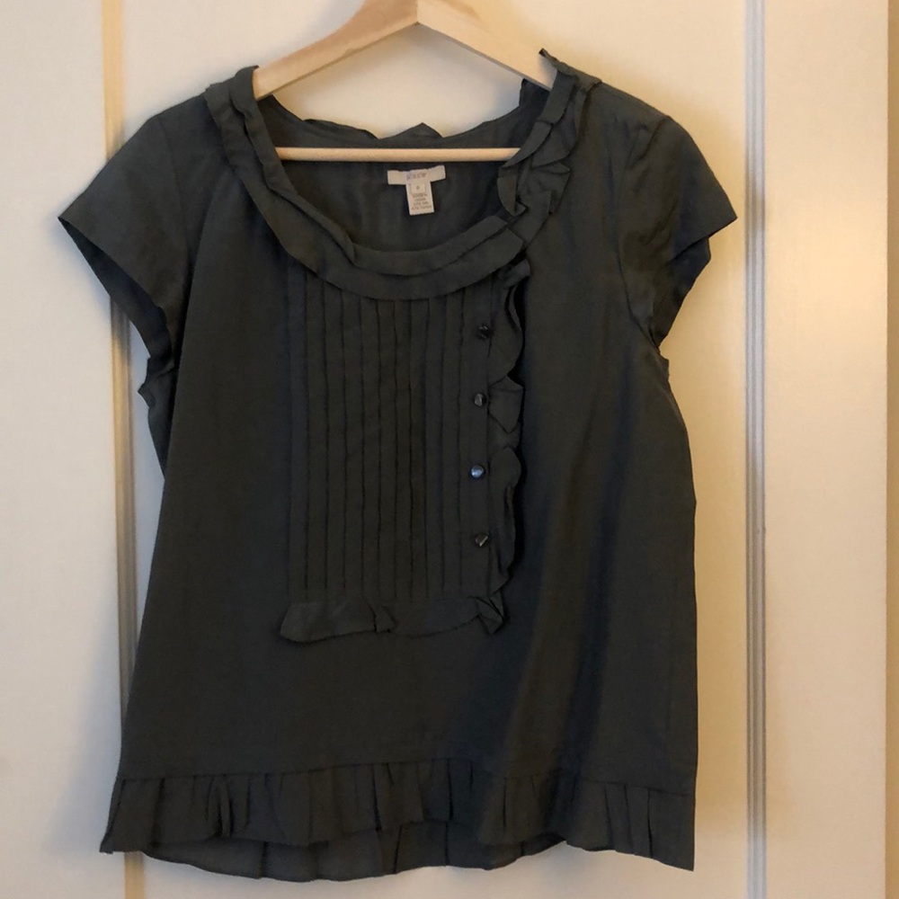 J crew cap sleeve blouse